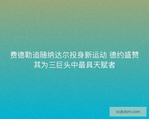 费德勒追随纳达尔投身新运动 德约盛赞其为三巨头中最具天赋者 费德勒追随纳达尔投身新运动 德约盛赞其为三巨头中最具天赋者