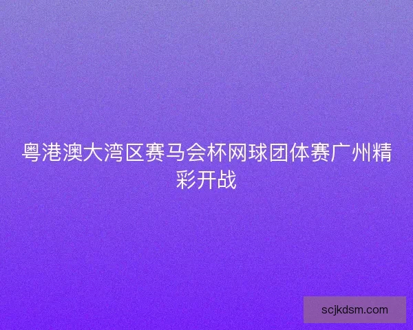 粤港澳大湾区赛马会杯网球团体赛广州精彩开战